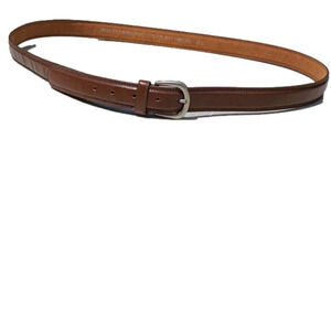 Italian style genuine leather dress brown belt